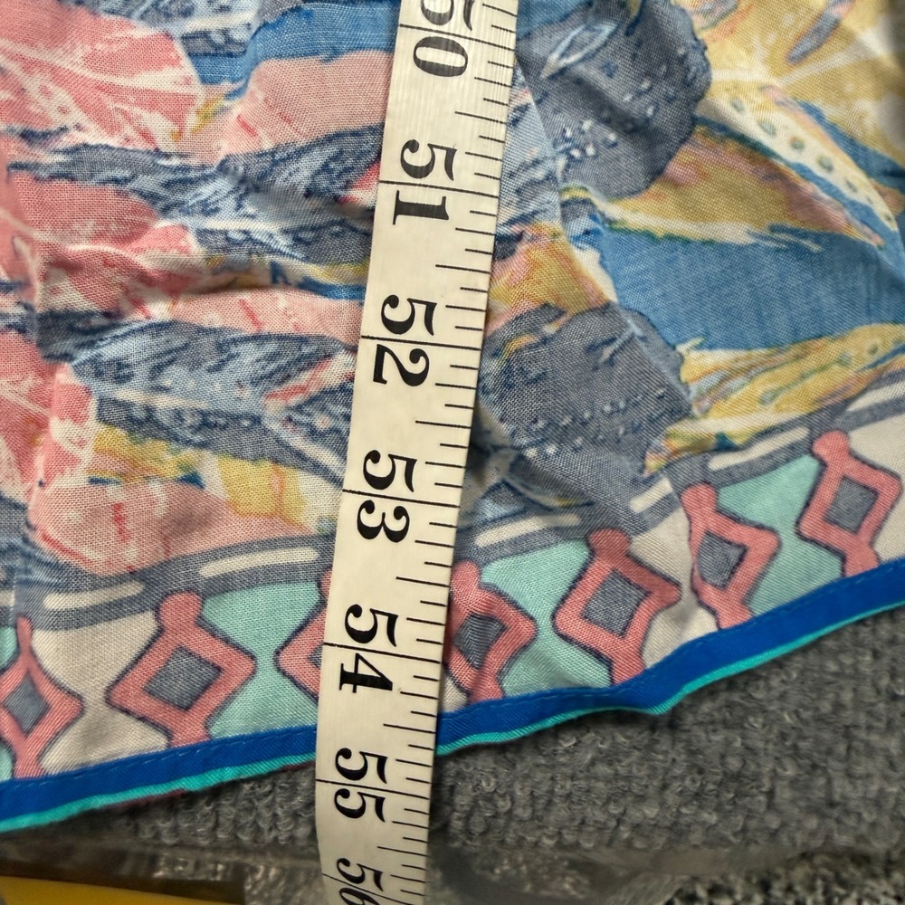 Flying‎ Tomato Size Medium Maxi Dress Blue Floral Tropical High Low Tie Waist - Picture 9 of 9